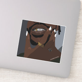 Zwart-koppige kunst (zwarte liefde) sticker