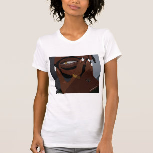 Zwart-koppige kunst (zwarte liefde) t-shirt
