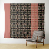 Zwart koraal en roze wandkleed (In Situ (horizontaal))