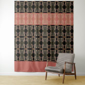 Zwart koraal en roze wandkleed (In situ)