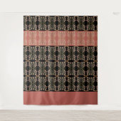 Zwart koraal en roze wandkleed (Voorkant)