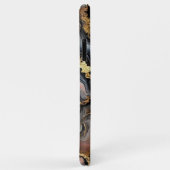 Zwart Koraal Roze Wit Goud Marmer Kunstpatroon Case-Mate iPhone Case (Achterkant/rechts)