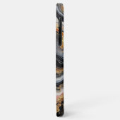 Zwart Koraal Roze Wit Goud Marmer Kunstpatroon Case-Mate iPhone Case (Achterkant/links)
