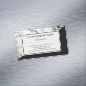 Zwart korrel en wit gemarmerd magnetisch visitekaartje (Voorbeeld)