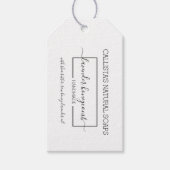 Zwart kraftpapier zeep verpakking productlabel cadeaulabel (Voorkant)