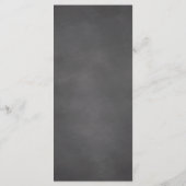 Zwart Krijtbord Bloemen Trouwmenu Kaart (Achterkant)