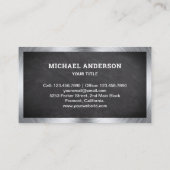 Zwart Krijtbord Bouw Hauling Dump Truck Visitekaartje (Achterkant)