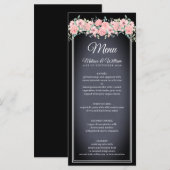 Zwart krijtbord bruiloft menu (Voorkant / Achterkant)