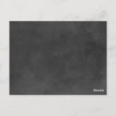 zwart krijtbord bruiloft tafel nummer briefkaart (Achterkant)