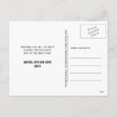 ZWART KRIJTBORD KERSTFOTO BRIEFKAART (Achterkant)