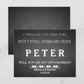 Zwart krijtbord "Maar ik heb mijn jongens nog stee Kaart (Voorkant / Achterkant)