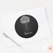  zwart krijtbord Mason Jar dank u Ronde Sticker (Envelop)