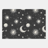  Zwart Krijtbord Night Sky Stars & Moons Inpakpapier Vel (Voorkant 3)