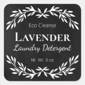 Zwart krijtbord Wasmiddel Labels (Voorkant)