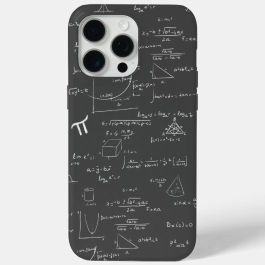 Zwart krijtbord Wiskunde formules grafische Case-Mate iPhone Case (Achterkant)