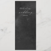 Zwart Krijtbord Zilver Fancy Cursief Kalligrafie Menu (Achterkant)