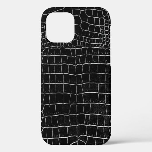 Zwart krokodilleder Case-Mate iPhone case (Achterkant)