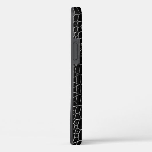 Zwart krokodilleder Case-Mate iPhone case (Achterkant / Rechts)
