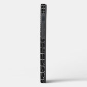 Zwart krokodilleder Case-Mate iPhone case (Achterkant / Links)