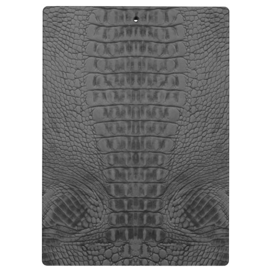 Zwart krokodilleder klembord (Achterkant)