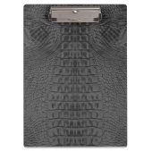 Zwart krokodilleder klembord (Voorkant)