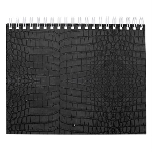 Zwart krokodillederpapier kalender (Hoes)