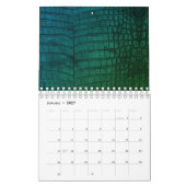 Zwart krokodillederpapier kalender (Jan 2027)