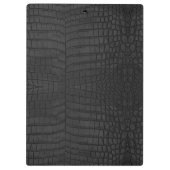 Zwart krokodillederpapier klembord (Achterkant)