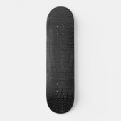 Zwart krokodillederpapier persoonlijk skateboard (Voorkant)