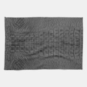 Zwart krokodillederpapier theedoek (Horizontaal)