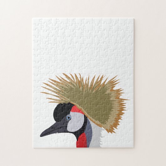 Zwart Kroonkraanvogel Legpuzzel (Verticaal)