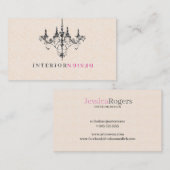 Zwart Kroonluchter Beige Achtergrond Interieur Ont Visitekaartje (Voorkant / Achterkant)