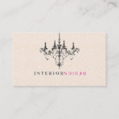 Zwart Kroonluchter Beige Achtergrond Interieur Ont Visitekaartje (Voorkant)