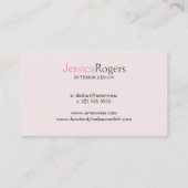 Zwart Kroonluchter Roze achtergrond Interieur Desi Visitekaartje (Achterkant)