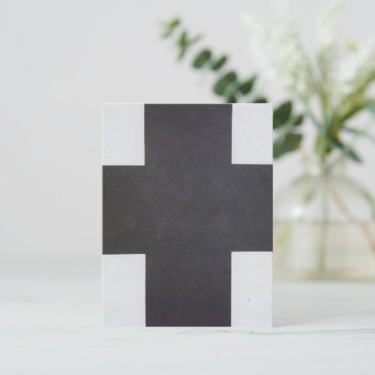 Zwart Kruis door Kazimir Malevich Briefkaart (Staand voorkant)
