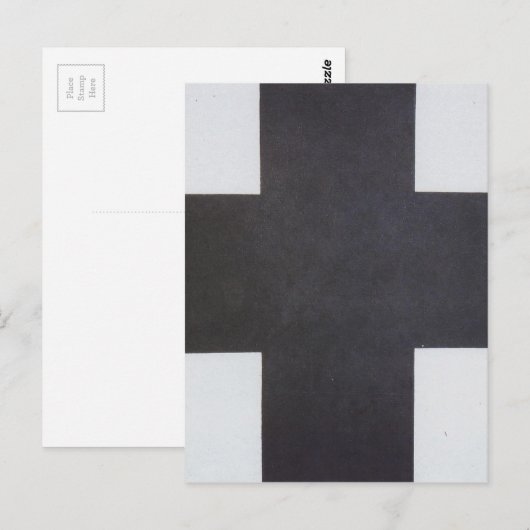 Zwart Kruis door Kazimir Malevich Briefkaart (Voorkant / Achterkant)