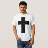 Zwart kruis t-shirt (Voorkant volledig)