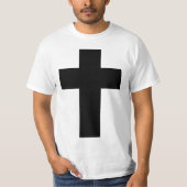 Zwart kruis t-shirt (Voorkant)