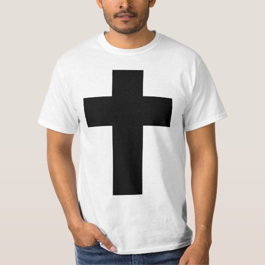Zwart kruis t-shirt (Voorkant)