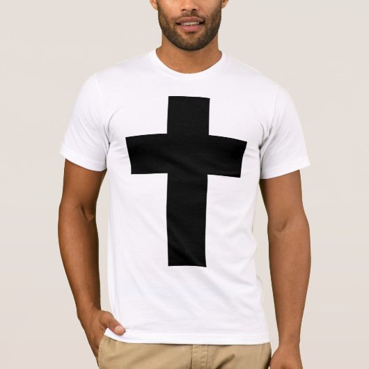 Zwart kruis t-shirt (Voorkant)