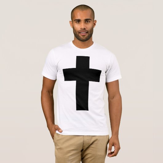 Zwart kruis t-shirt (Voorkant volledig)