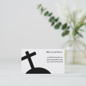 Zwart kruis visitekaartje (Staand voorkant)