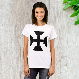 Zwart Kruis Vrouwen T-shirt