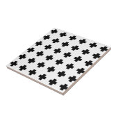 Zwart kruis wit tegeltje (Zijkant)