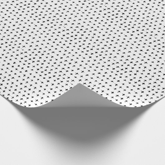 Zwart kruisen Hand getrokken geometrisch Cadeaupapier (Hoek)