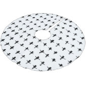 Zwart kruisen Hand getrokken geometrisch Kerstboom Rok (Gekanteld)