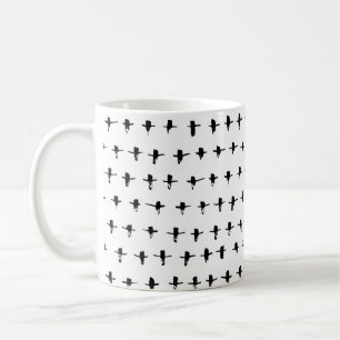 Zwart kruisen Hand getrokken geometrisch Koffiemok