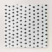 Zwart kruisen Hand getrokken geometrisch Legpuzzel (Horizontaal)