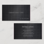 Zwart kruissteek patroon visitekaartje sjabloon (Voorkant / Achterkant)