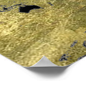 zwart kunstdecor voor wereldkaart poster (Hoek)